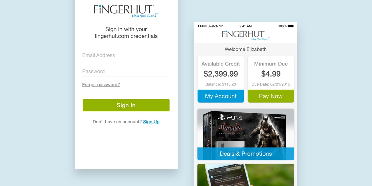 Fingerhut Mobile App