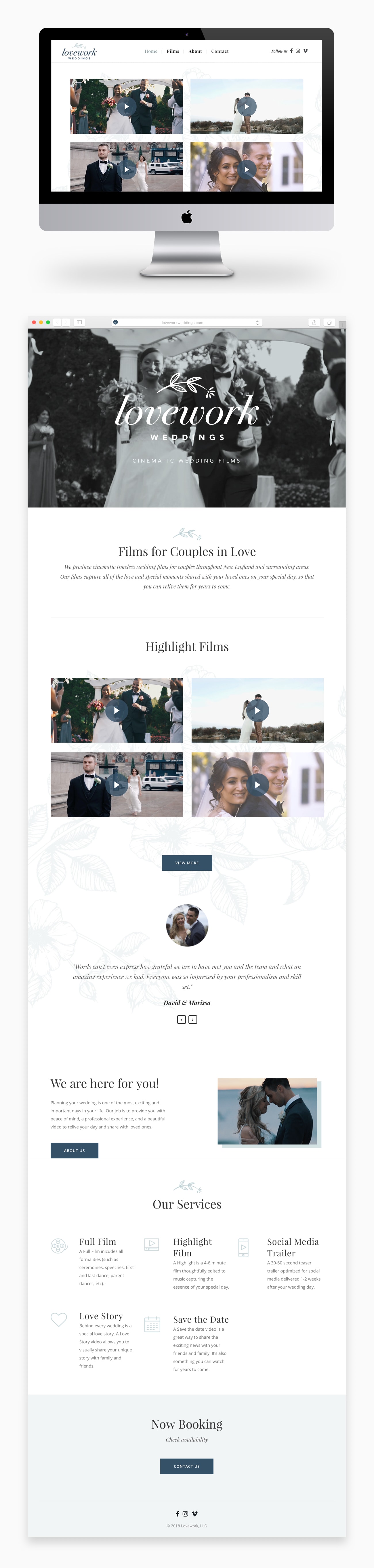 Lovework Weddings Website